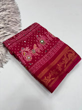 Load image into Gallery viewer, Marvellous Party Wear Pure Soft Dola Silk Printed Rich Pallu n Mirror Work Fancy Saree For Women