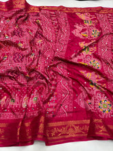 Load image into Gallery viewer, Marvellous Party Wear Pure Soft Dola Silk Printed Rich Pallu n Mirror Work Fancy Saree For Women