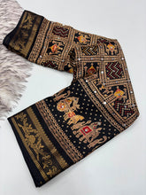 Load image into Gallery viewer, Marvellous Party Wear Pure Soft Dola Silk Printed Rich Pallu n Mirror Work Fancy Saree For Women