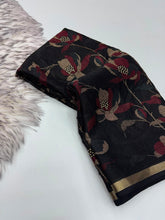 Load image into Gallery viewer, Fantabulous Function Wear Pure Soft Dola Silk Jacquard Border Print Rich Pallu Fancy Saree With Blouse Piece