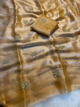 Load image into Gallery viewer, Charismatic Party Wear Silk Embroidery n Beads Work Saree Matching With Blouse Piece
