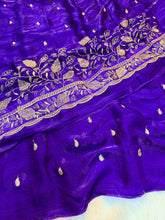 Load image into Gallery viewer, Quintessential Party Wear Satin Silk Sequence n Beads Work Fancy Saree With Blissful Blouse Piece
