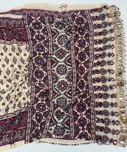Load image into Gallery viewer, Alverina Party Wear Pure Satin Silk Ajrak Printed Rich Pallu n Mirror Work Fancy Saree With Blouse Piece