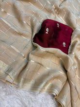 Load image into Gallery viewer, Traditional Festive Wear Pure Viscose Georgette Sequence Work Designer Saree With Contrast Blouse Piece
