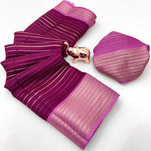 Load image into Gallery viewer, Graceful Party Wear Soft Silk Jacquard Weaving Work Rich Pallu Fancy Saree With Blouse Piece
