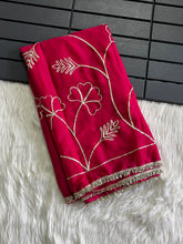 Load image into Gallery viewer, Entrancing Wedding Wear Georgette Gotapatti Work Fancy Saree With Blouse Piece