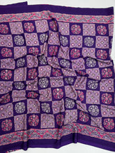 Load image into Gallery viewer, Adorable Function Wear Pure Satin Silk Ajrak Printed Rich Pallu n Mirror Work Saree With Blouse Piece
