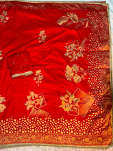 Load image into Gallery viewer, Heritage Wedding Wear Banarasi Silk Embroidery n Sequence Work Designer Saree With Blouse Piece
