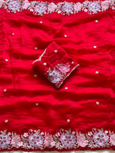 Load image into Gallery viewer, Charming Function Wear Soft Silk Embroidery Work Fancy Designer Saree With Blouse Piece