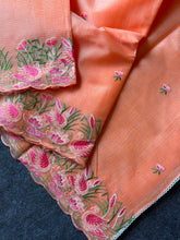 Load image into Gallery viewer, Incredible Party Wear Soft Kota Doriya Embroidery Thread n Cut Work Fancy Saree With Contrast Blouse Piece