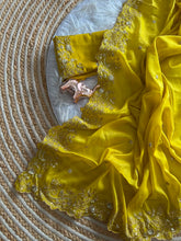 Load image into Gallery viewer, Entrancing Festive Wear Georgette Heavy Sequence Work Designer Saree With Blouse piece