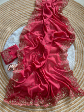 Load image into Gallery viewer, Entrancing Festive Wear Georgette Heavy Sequence Work Designer Saree With Blouse piece