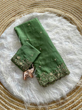 Load image into Gallery viewer, Entrancing Festive Wear Georgette Heavy Sequence Work Designer Saree With Blouse piece