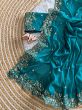 Load image into Gallery viewer, Entrancing Festive Wear Georgette Heavy Sequence Work Designer Saree With Blouse piece