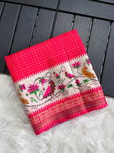 Load image into Gallery viewer, Desiring Function Wear Soft Linen Cotton Print n Rich Pallu Saree With Blouse Piece