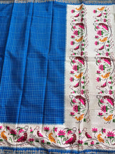 Load image into Gallery viewer, Desiring Function Wear Soft Linen Cotton Print n Rich Pallu Saree With Blouse Piece