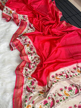 Load image into Gallery viewer, Desiring Function Wear Soft Linen Cotton Print n Rich Pallu Saree With Blouse Piece
