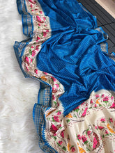 Load image into Gallery viewer, Desiring Function Wear Soft Linen Cotton Print n Rich Pallu Saree With Blouse Piece