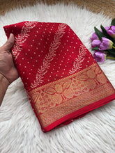 Load image into Gallery viewer, Incomparable Festive Wear Silk Jacquard Weaving Border n Rich Pallu Designer Saree With Blouse Piece