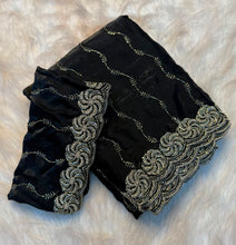 Load image into Gallery viewer, Adorable Party Wear Silk Embroidery Sequence n Beads Work Fancy Saree With Blouse Piece