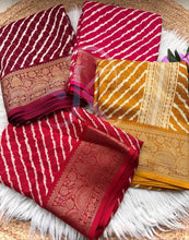 Load image into Gallery viewer, Quintessential Function Wear Silk Jacquard Weaving Border n Rich Pallu Fancy Saree With Blouse Piece