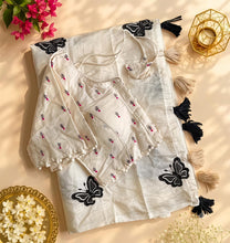 Load image into Gallery viewer, New Wedding Wear Chanderi Cotton Embroidery n Tussels Work Fancy Designer Saree With Stitched Blouse