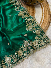 Load image into Gallery viewer, Luxuriant Wedding Wear Silk Embroidery Thread n Sequence Work Designer Saree For Occasion