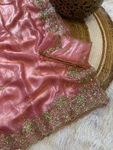 Load image into Gallery viewer, Luxuriant Wedding Wear Silk Embroidery Thread n Sequence Work Designer Saree For Occasion