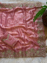 Load image into Gallery viewer, Luxuriant Wedding Wear Silk Embroidery Thread n Sequence Work Designer Saree For Occasion