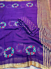 Load image into Gallery viewer, Redolent Party Wear Pure Viscose Silk Embroidery Work n Rich Pallu Fancy Saree With Blissful Blouse Piece