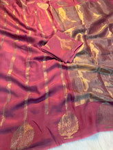 Load image into Gallery viewer, Adorning Wedding Wear Pure Viscose Dola Silk Jacquard Zari Weaving Work Fancy Designer Saree For Ocassion