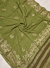 Load image into Gallery viewer, Exuberant Festive Wear Chiffon Silk Foil Print Work Designer Saree