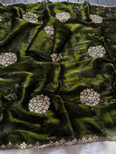 Load image into Gallery viewer, Heritage Function Wear Silk Multi Embroidery n Sequence Work Fancy Saree With Blouse Piece