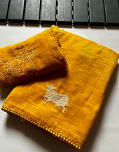 Load image into Gallery viewer, Opulent Party Wear Crush Silk Embroidery Sequence n Bids Work Fancy Saree With Blouse Piece