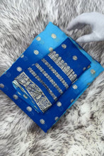 Load image into Gallery viewer, Latest Wedding wear Blue Pedding Color Viscose Georgette Jacquard Weaving Work Designer Saree