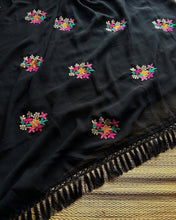 Load image into Gallery viewer, New Party Wear Chiffon Embroidery With Tussels Work Designer Saree With Blouse