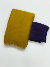 Load image into Gallery viewer, New Partywear Frandy Crush Silk Katdana Moti Lace Border Work Fancy Designer Saree With Blouse