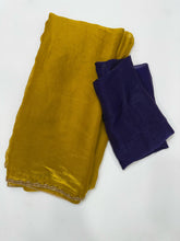 Load image into Gallery viewer, New Partywear Frandy Crush Silk Katdana Moti Lace Border Work Fancy Designer Saree With Blouse