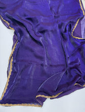 Load image into Gallery viewer, New Partywear Frandy Crush Silk Katdana Moti Lace Border Work Fancy Designer Saree With Blouse