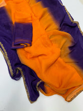 Load image into Gallery viewer, New Partywear Frandy Crush Silk Katdana Moti Lace Border Work Fancy Designer Saree With Blouse