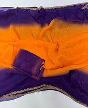 Load image into Gallery viewer, New Partywear Frandy Crush Silk Katdana Moti Lace Border Work Fancy Designer Saree With Blouse