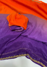 Load image into Gallery viewer, New Partywear Frandy Crush Silk Katdana Moti Lace Border Work Fancy Designer Saree With Blouse