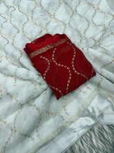 Load image into Gallery viewer, Pure Viscose Georgette Sequence Work Wedding Wear Fancy Designer Saree With Blouse