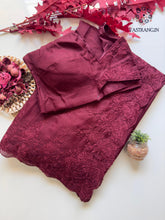 Load image into Gallery viewer, New Partywear Soft Kota Doriya Embrodiered Thread n Cut Work Fancy Designer Saree With Blouse