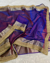 Load image into Gallery viewer, New Wedding Wear Banarasi Tissue Silk Jacquard n Heavy Lace Work Fancy Designer Saree