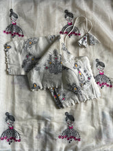 Load image into Gallery viewer, New Function Wear Chanderi Cotton Embroidery n Tussels Work Fancy Designer Saree With Stitched Blouse