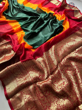 Load image into Gallery viewer, New Festival Wear Multicolor Georgette Kanchi Zari Weaving Work Fancy Designer Saree