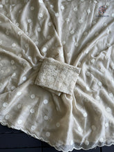 Load image into Gallery viewer, Charming Party Wear Tabi Silk Embroidery Work N Polka Butties Saree With Blouse For Wedding