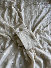 Load image into Gallery viewer, Charming Party Wear Tabi Silk Embroidery Work N Polka Butties Saree With Blouse For Wedding