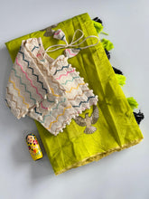 Load image into Gallery viewer, New Chanderi Cotton Embroidery n Tussels Work Fancy Designer Festive Wear Saree With Stitched Blouse